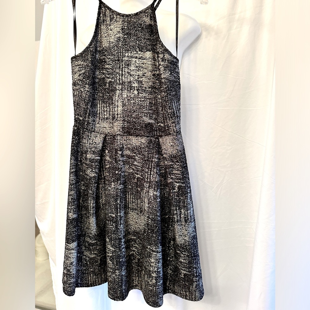 NEW NWT MONTEAU XS black silver dress
